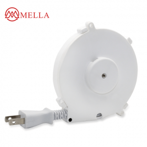 2 core retractable power cord extension cable reel for home appliance